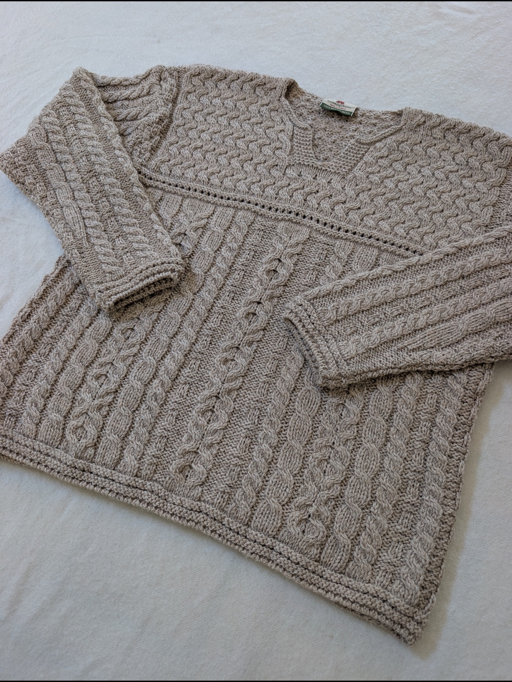 Merino Wool Carraigdonn Cable Knit Sweater M/L